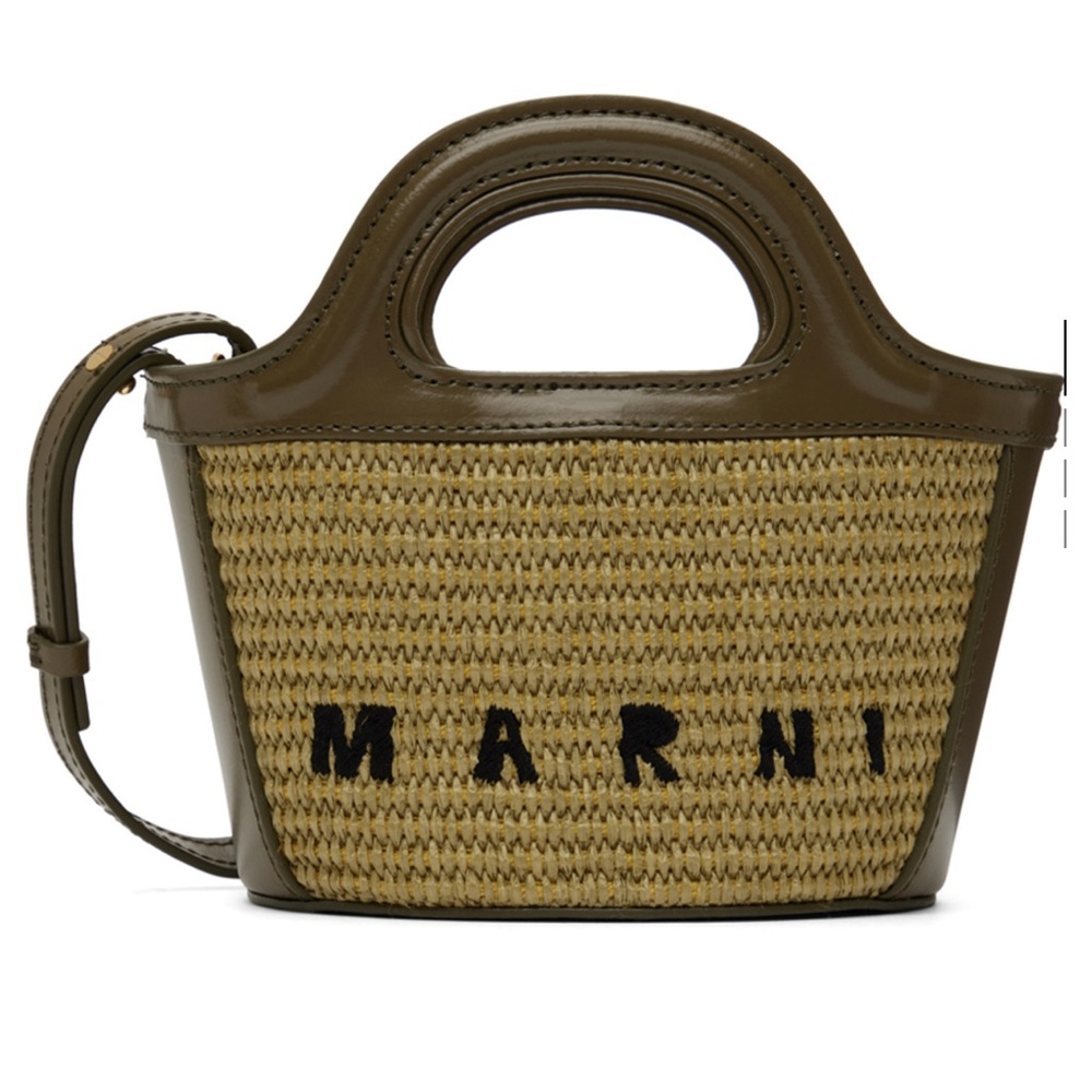 NWT MARNI Khaki Micro Tropicalia Tote